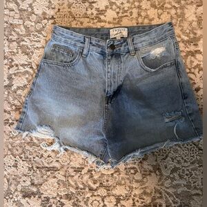 Twelve by Twelve Light Blue Distressed Denim Shorts